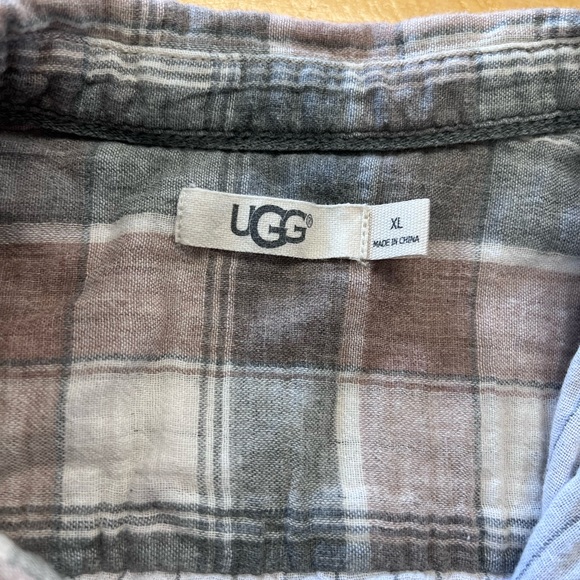 UGG Women’s Plaid Shirt - Relaxed Open Back - XL - Picture 4 of 7